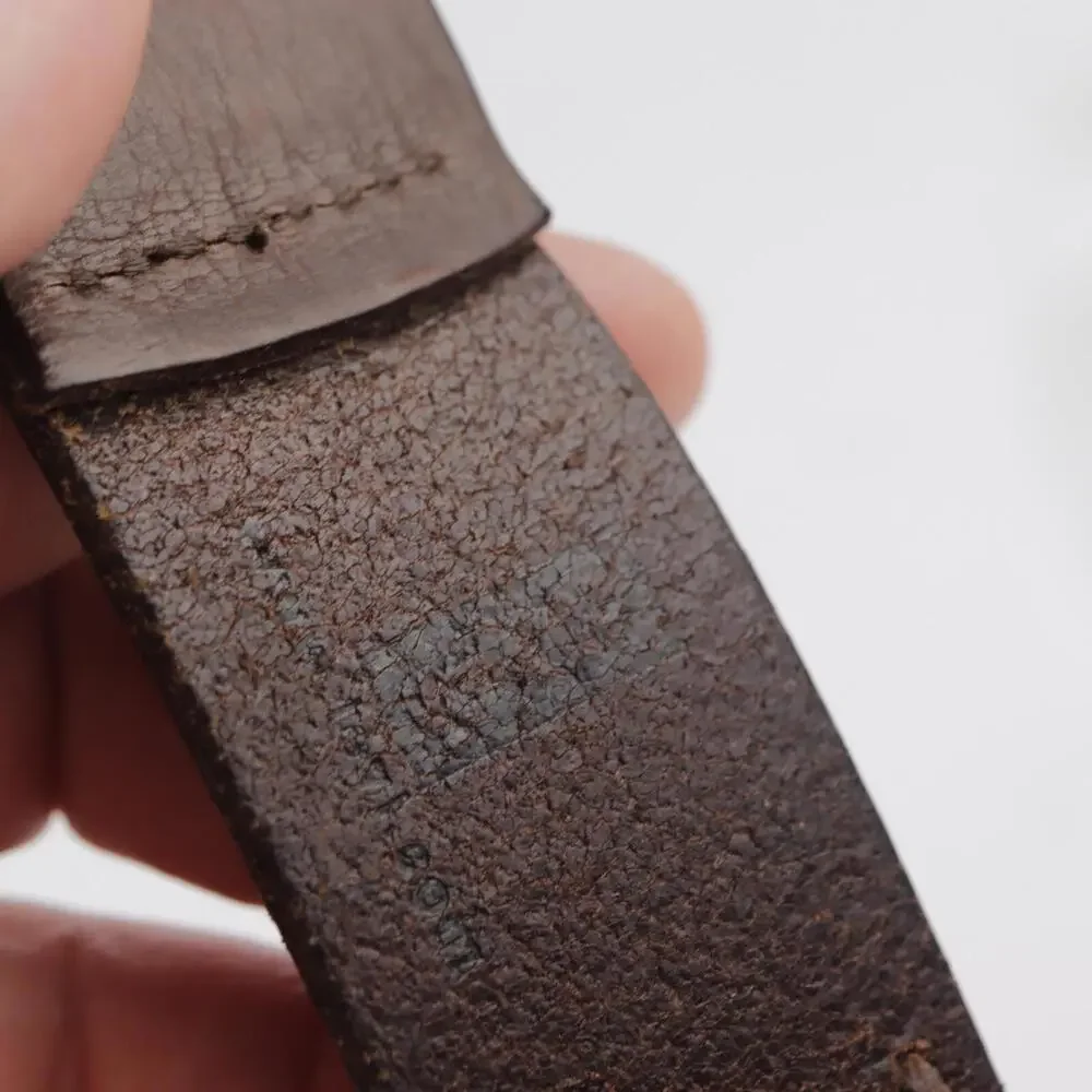 Levis Mens Belt Size 40 Brown Leather‎ Whipstitched Adjustable Casual